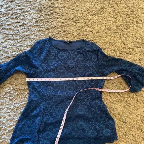 💕Host Pick💕 IMNYC Blue Lace Overlay Top - Picture 5 of 9